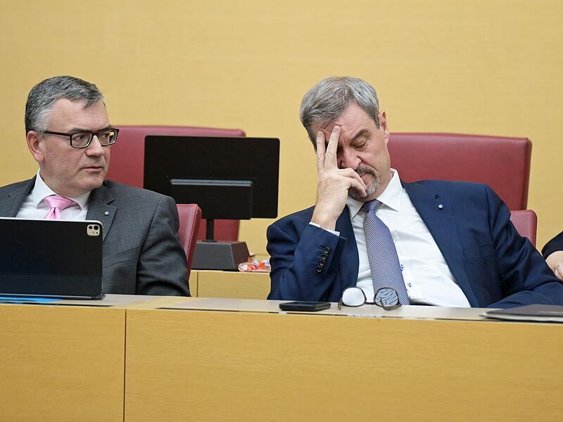 Sitzung des bayerischen Landtags mit Regierungserklärung