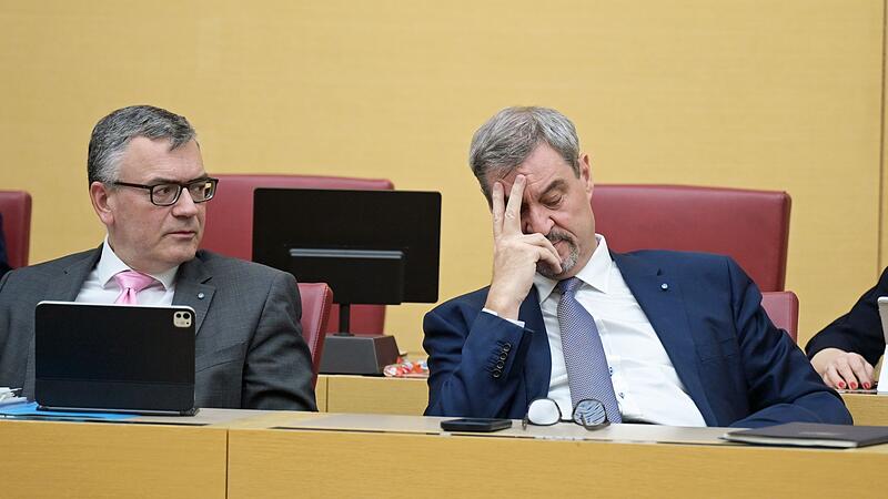 Sitzung des bayerischen Landtags mit Regierungserklärung