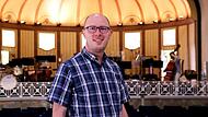 Maik Richter ist seit Dezember 2021 der  Vorsitzende des  Kurorchester F&ouml;rdervereins. Er hat das Amt mitten in den Querelen mit Stadt und Staatsbad &uuml;bernommen.