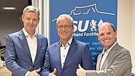 MdB Thomas Silberhorn (l.) und MdL Michael Hofmann (r.) unterstützen Michael Knörlein.