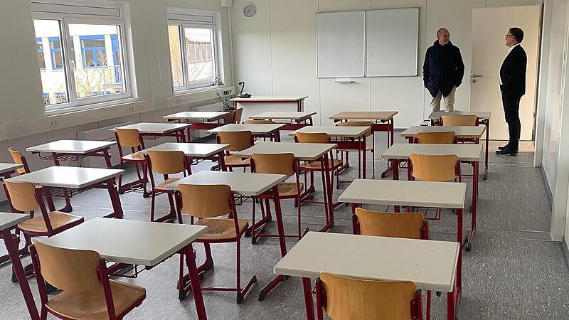Ein Blick ins Innere der neuen Interims-Klassenzimmer der Viktor-von-Scheffel-Schule Bad Staffelstein