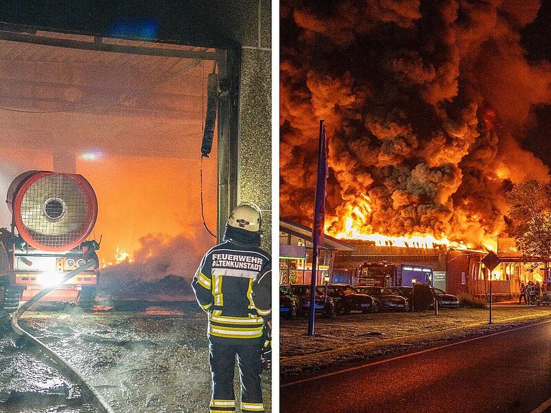 Gro&szlig;brand in Lichtenfels: Feuerwehr setzt ungew&ouml;hnliches Ger&auml;t ein