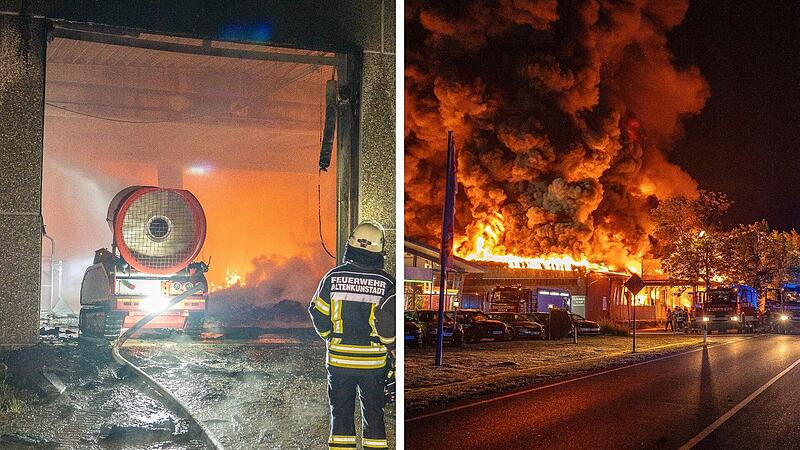 Großbrand in Lichtenfels: Feuerwehr setzt ungewöhnliches Gerät ein Großbrand in Lichtenfels: Feuerwehr setzt ungewöhnliches Gerät ein
