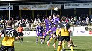 Am Ostermontag erk&auml;mpften sich Christopher Kettler (Mitte) und der FC Eintracht in Hof ein 0:0. Beim Wiedersehen auf der Gr&uuml;nen Au werden an Halloween weit &uuml;ber 1000 Zuschauer erwartet.