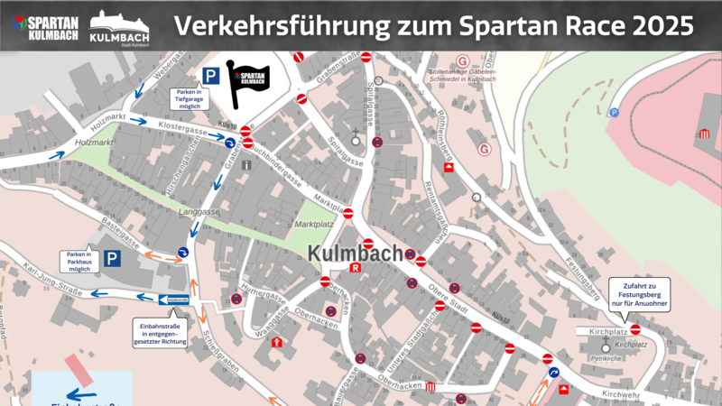 Verkehrsführung Spartan Race 2025