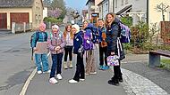 Man merkt den Kindern auch an, wie sehr ihnen der Schulweg in der Gruppe gefallen hat.Susanne Deuerling/Schule Wallenfels Man merkt den Kindern auch an, wie sehr ihnen der Schulweg in der Gruppe gefallen hat.Susanne Deuerling/Schule Wallenfels