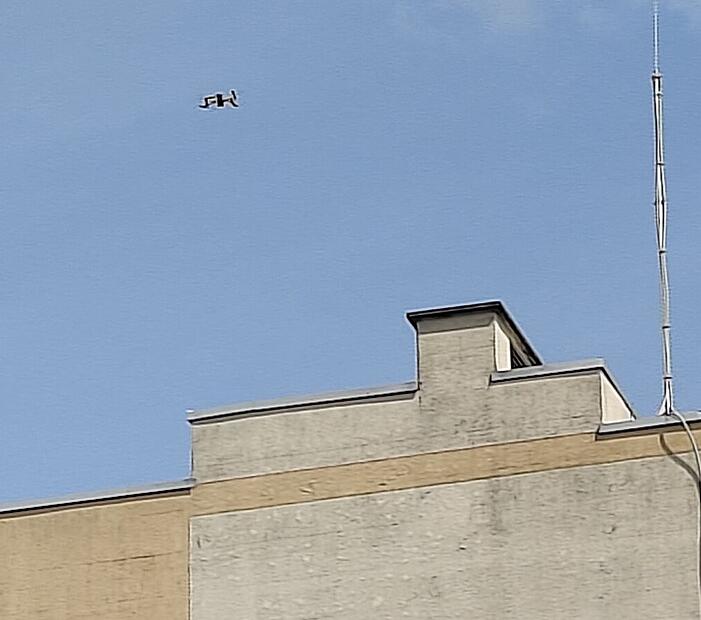 Beim Brand im Studentenwohnheim in der Coburger Hindenburgstraße setzt die Feuerwehr eine Drohne ein Beim Brand im Studentenwohnheim in der Coburger Hindenburgstraße setzt die Feuerwehr eine Drohne ein