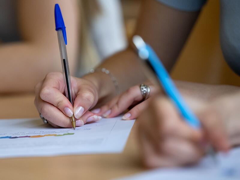 Schüler an einem Gymnasium