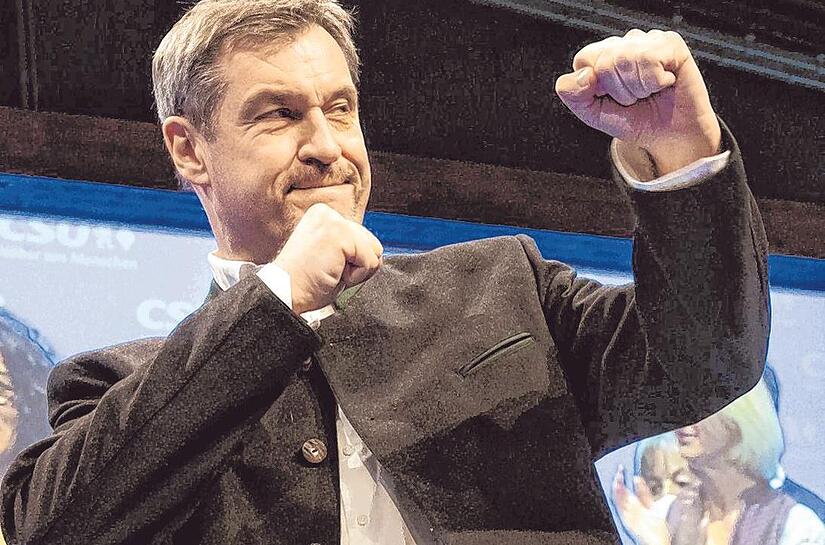 Diesen Termin hätte er sich besser gespart: Markus Söder beim Politischen Aschermittwoch in Passau.