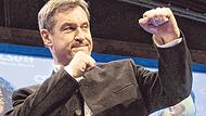 Diesen Termin hätte er sich besser gespart: Markus Söder beim Politischen Aschermittwoch in Passau.