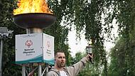 Die Flamme der Hoffnung brennt bis Freitag in Erlangen.