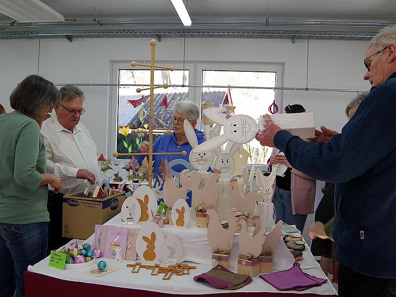 Beim Osterbasar des &bdquo;Hauses Fischbachtal&ldquo; gab es jede Menge sch&ouml;ne Dinge zu bewundern.