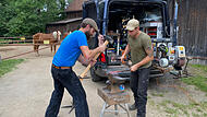 Constantin Trißler und Philipp Schülein bei der Arbeit