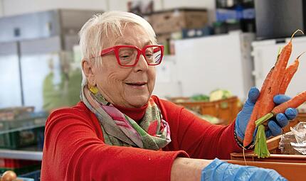 Sie ist ein Urgestein der Tafel Erlangen: Mathilde engagiert sich seit fast 30 Jahren ehrenamtlich.