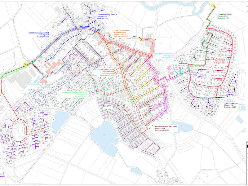 Beinahe die gesamte Gemeinde Adelsdorf soll einmal angeschlossen werden.