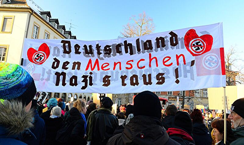 Wie hier in Bamberg am 20. Januar soll es auch in Forchheim eine Demonstration gegen Faschismus geben.