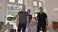 Das neue Pächter-Trio für das Café-Restaurant Rosengarten in Bamberg: David Vavra (v.l.), Claudia Albert und Michael Vogler.
