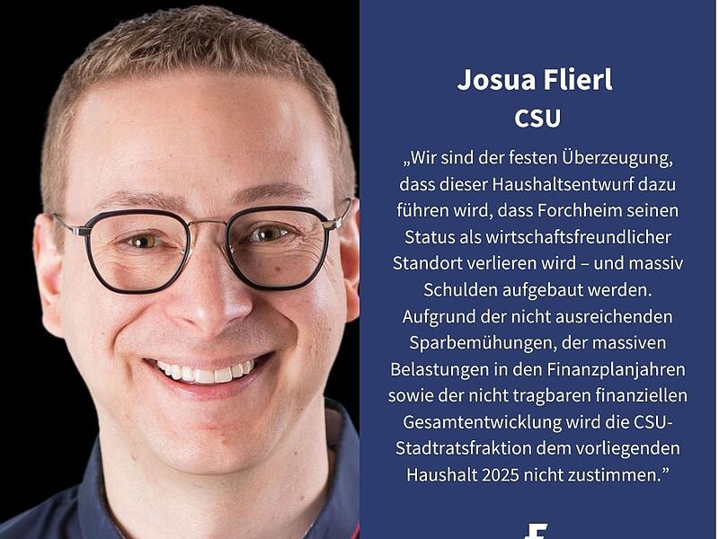 Haushaltsreden Forchheim 2025Haushaltsreden Forchheim 2025 Josua Flierl, CSU-Fraktion