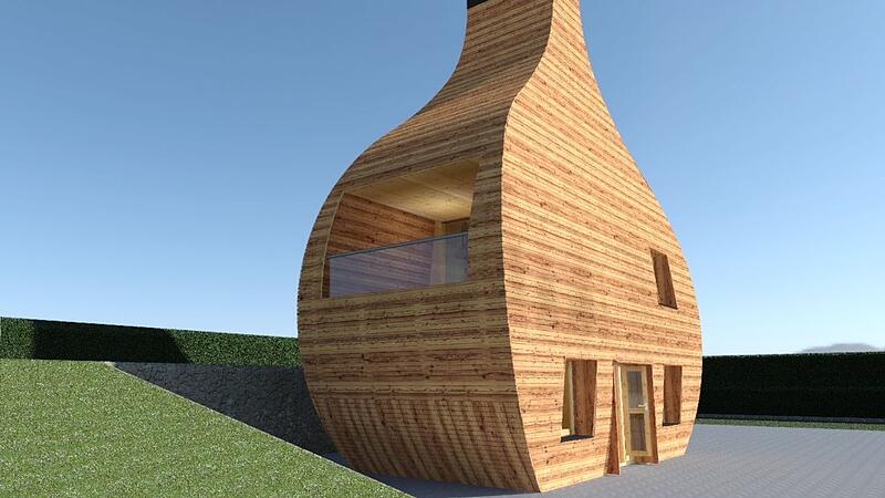 Im riesigen Bocksbeutel zu &uuml;bernachten, h&auml;tte Investor Peter Heidecker gerne k&uuml;nftig am Weingut R&ouml;mmert im Osten von Volkach angeboten. Doch seine Idee fiel im Bauausschuss durch.