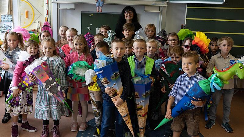 Die Erstklässer der Grundschule Thurnau2022 Schulanfang
