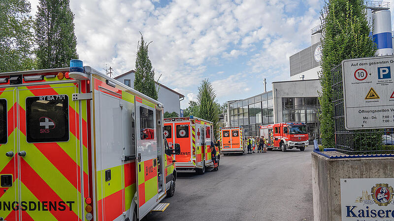 Bamberg: Großeinsatz in Brauerei - 13 Verletzte Bamberg: Großeinsatz in Brauerei - 13 Verletzte