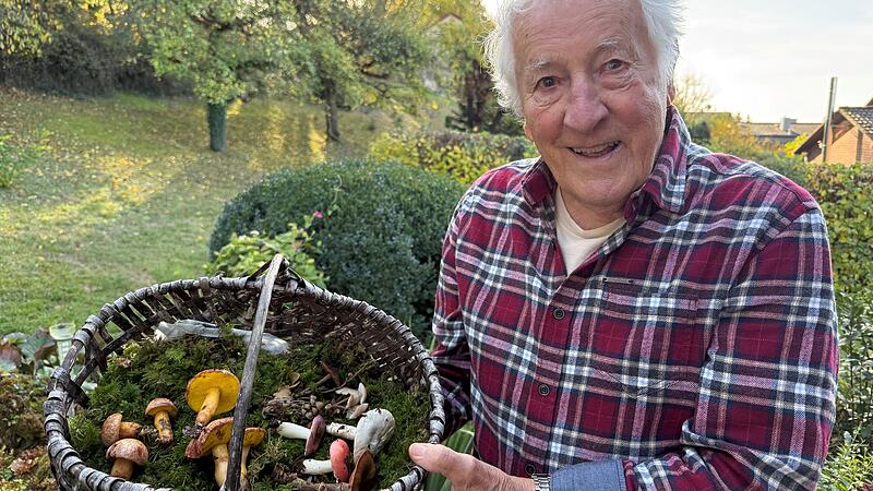 Der H&ouml;chstadter Biologe und Pilzexperte Hans Krautblatter pr&auml;sentiert seine Sch&auml;tze  - und warnt vor dem Einsatz von KI zur Bestimmung von Pilzen.