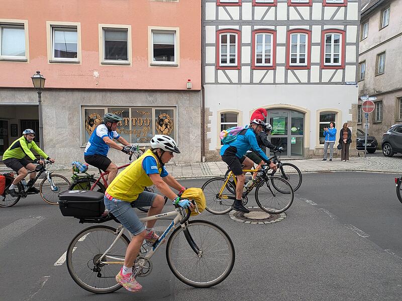 Die BR-Radltour f&uuml;hrte auch durch M&uuml;nnerstadt.