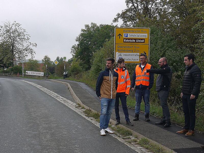 Ortsbegehung Seßlach mit Landrat Sebastian Straubel und Bürgermeister von Seßlach, Maximilian Neeb