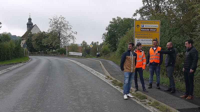 Ortsbegehung Se&szlig;lach mit Landrat Sebastian Straubel und B&uuml;rgermeister von Se&szlig;lach, Maximilian Neeb