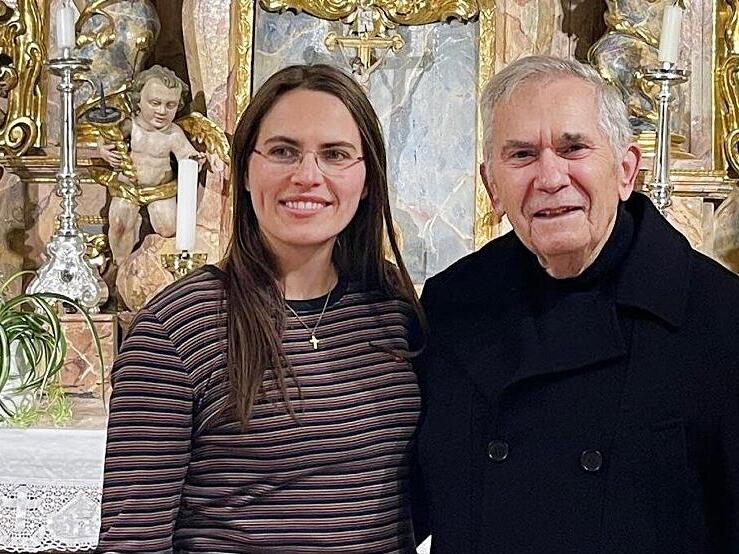 Die Künstler Susanne Heid und Jürgen Eichenlaub traten beim Adventskonzert in der Wallfahrtskirche St. Moritz auf.