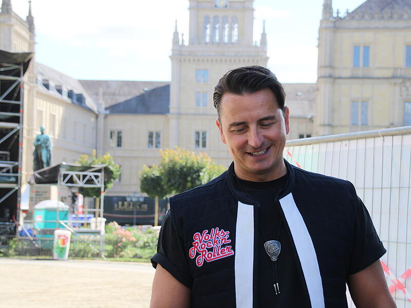 Andreas Gabalier auf dem Schlossplatz in Coburg.