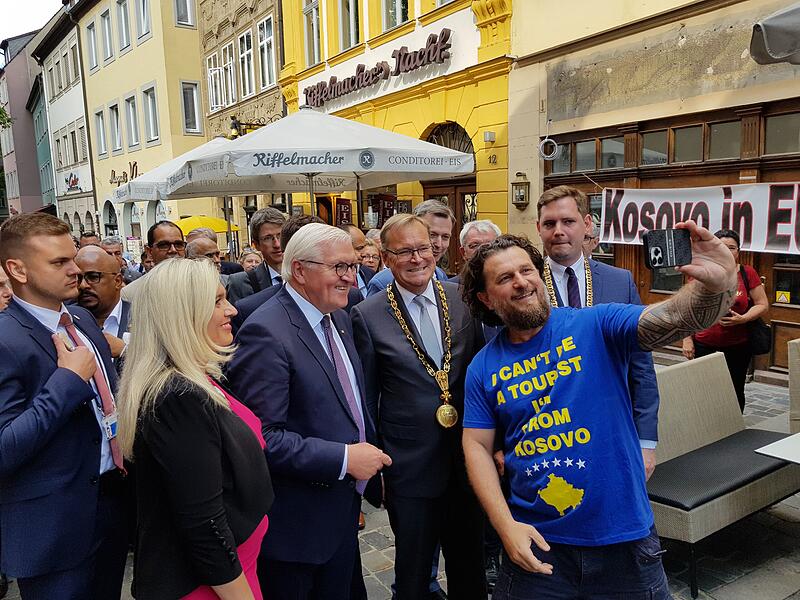Andreas Starke: Der Oberb&uuml;rgermeister begr&uuml;&szlig;te 2022 Bundespr&auml;sident Frank-Walter Steinmeier in Bamberg.