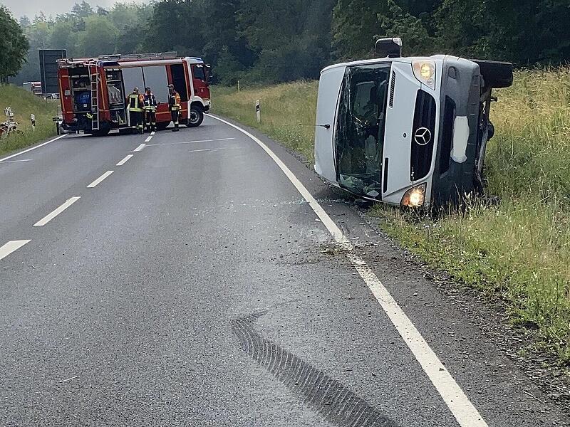 Unfall auf der B303 Weidhausen bei Coburg