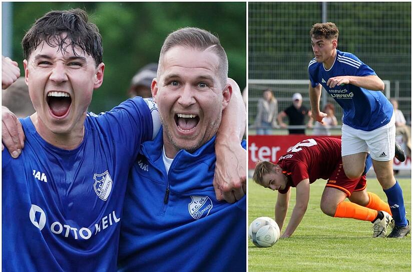 Der 1. FC 06 Bad Kissingen (l.) freut sich in der Landesliga Nordwest auf das Derby gegen den FC Fuchsstadt, w&auml;hrend mit dem TSV Burgebrach (r.) ein weiterer Aufsteiger dem Nordosten zugeordnet wurde.