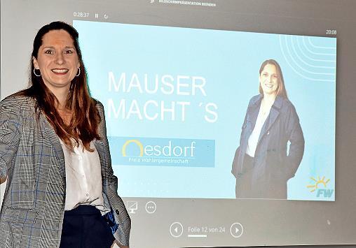 Anne Mauser tritt für die Freie Wählergemeinschaft Oesdorf als Bürgermeisterkandidatin für Heroldsbach an.