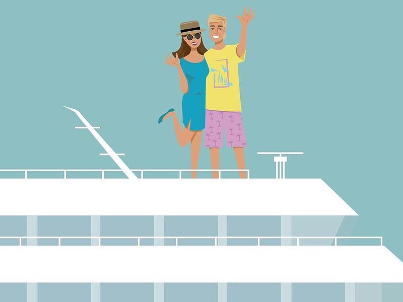 Flußkreuzfahrttouristen Flußkreuzfahrttouristen