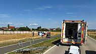 Unfall zwischen Langensendelbach und Igelsdorf: Biker in Feld geschleudert Unfall zwischen Langensendelbach und Igelsdorf: Biker in Feld geschleudert