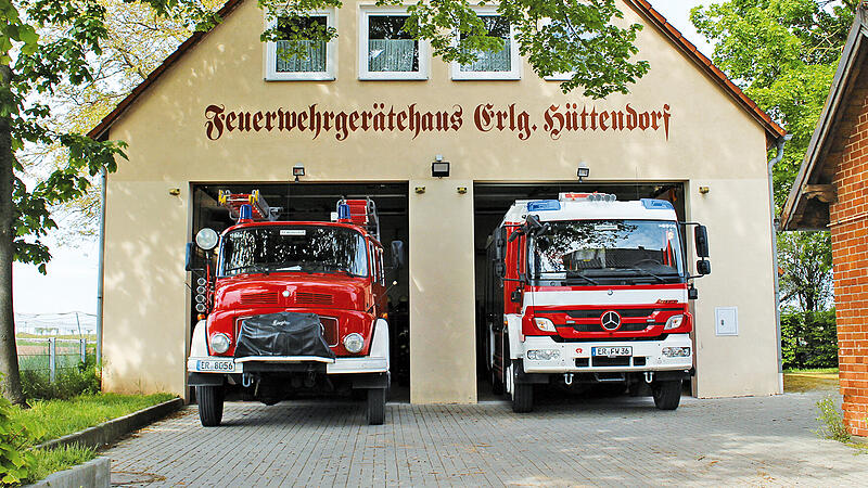 Das Ger&auml;tehaus der Feuerwehr Erlangen-H&uuml;ttendorf