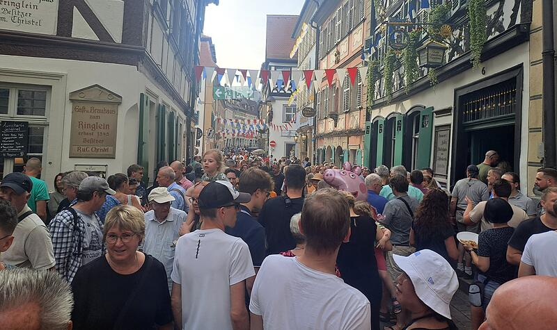 Die Bamberger Sandstraße ist gut gefüllt