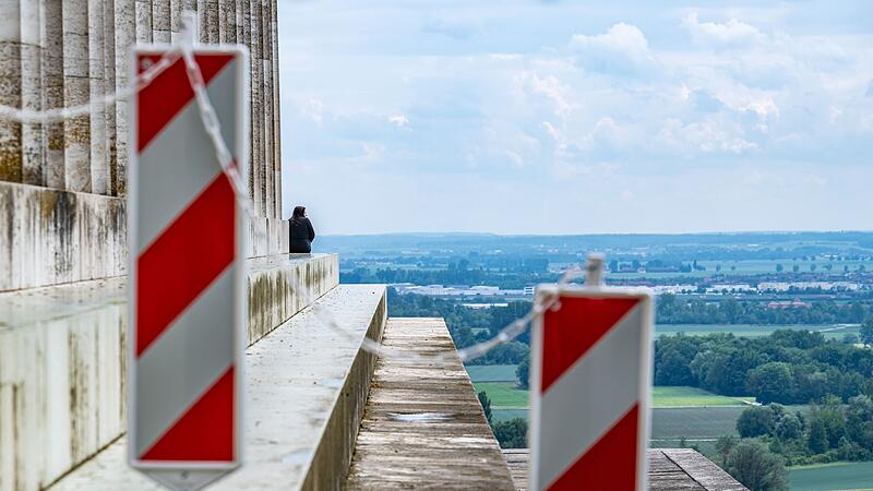 Absperrungen an der Walhalla