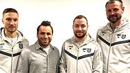 Unser Bild zeigt das Trainerteam des TSV Münnerstadt sowie der SG Großwenkheim/Münnerstadt II für die Saison 2025/26 mit (von links) Christoph Then, Christian Brauner, Dominik Härter und Patrick Schmitt.
