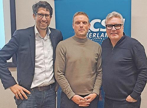 CSU-Kreisvorsitzender Kurt H&ouml;ller, neuer Oberb&uuml;rgermeister J&ouml;rg Volleth, Stellvertretender Kreisvorsitzender Matthias Thurek.