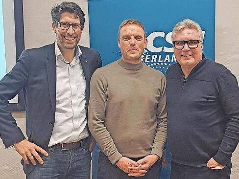 CSU-Kreisvorsitzender Kurt H&ouml;ller, neuer Oberb&uuml;rgermeister J&ouml;rg Volleth, Stellvertretender Kreisvorsitzender Matthias Thurek.