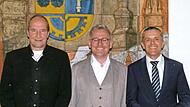 Das B&uuml;rgermeister-Trio (von links): Zweiter B&uuml;rgermeister Oliver G&ouml;ckel, Dritter B&uuml;rgermeister Elmar Schramm und B&uuml;rgermeister Andreas Lorenz.