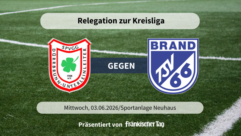 Die Relegations-Partie zwischen der SpVgg D&uuml;rrbrunn-Unterleinleiter und dem TSV Brand gibt es in unserer Video-Zusammenfassung.