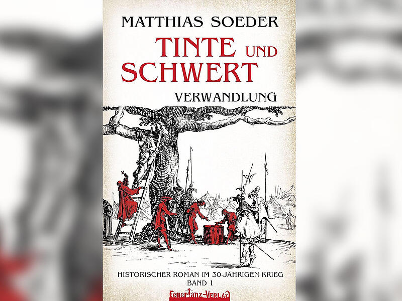 Titelbild des Romans &bdquo;Verwandlung&ldquo;, dem ersten Band der Trilogie &bdquo;Tinte und Schwert&ldquo; von Matthias Soeder