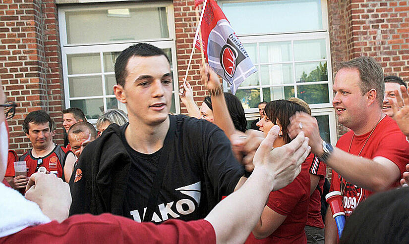 Karsten Tadda nach einem Bamberger Sieg in Göttingen