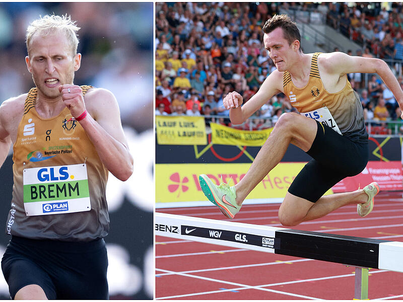 Florian Bremm (links) und Niklas Buchholz, beide Mitglieder des LSC Höchstadt/Aisch, haben sich für die Leichtathletik-WM in Tokio qualifiziert.