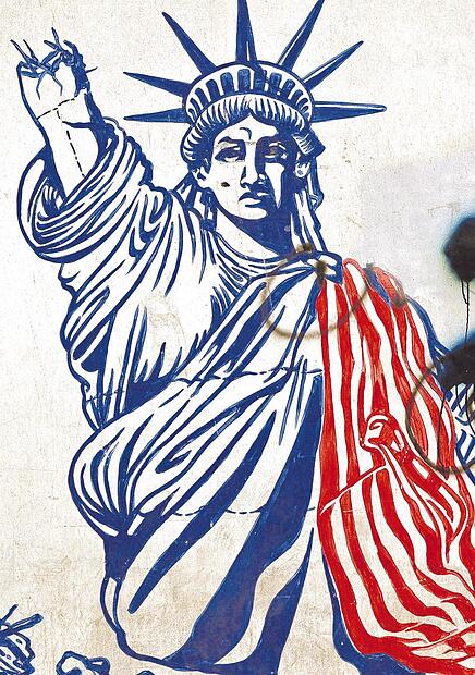 Antiamerikanisches Graffiti in Teheran: Die USA und der Iran n&auml;hern sich diplomatisch an. Aber viele Details des Rahmenabkommens sind noch unklar.
