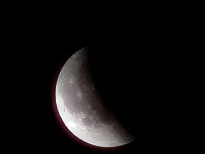 Die Mondfinsternis, aufgenommen zwischen Weidhausen und Trübenbach.